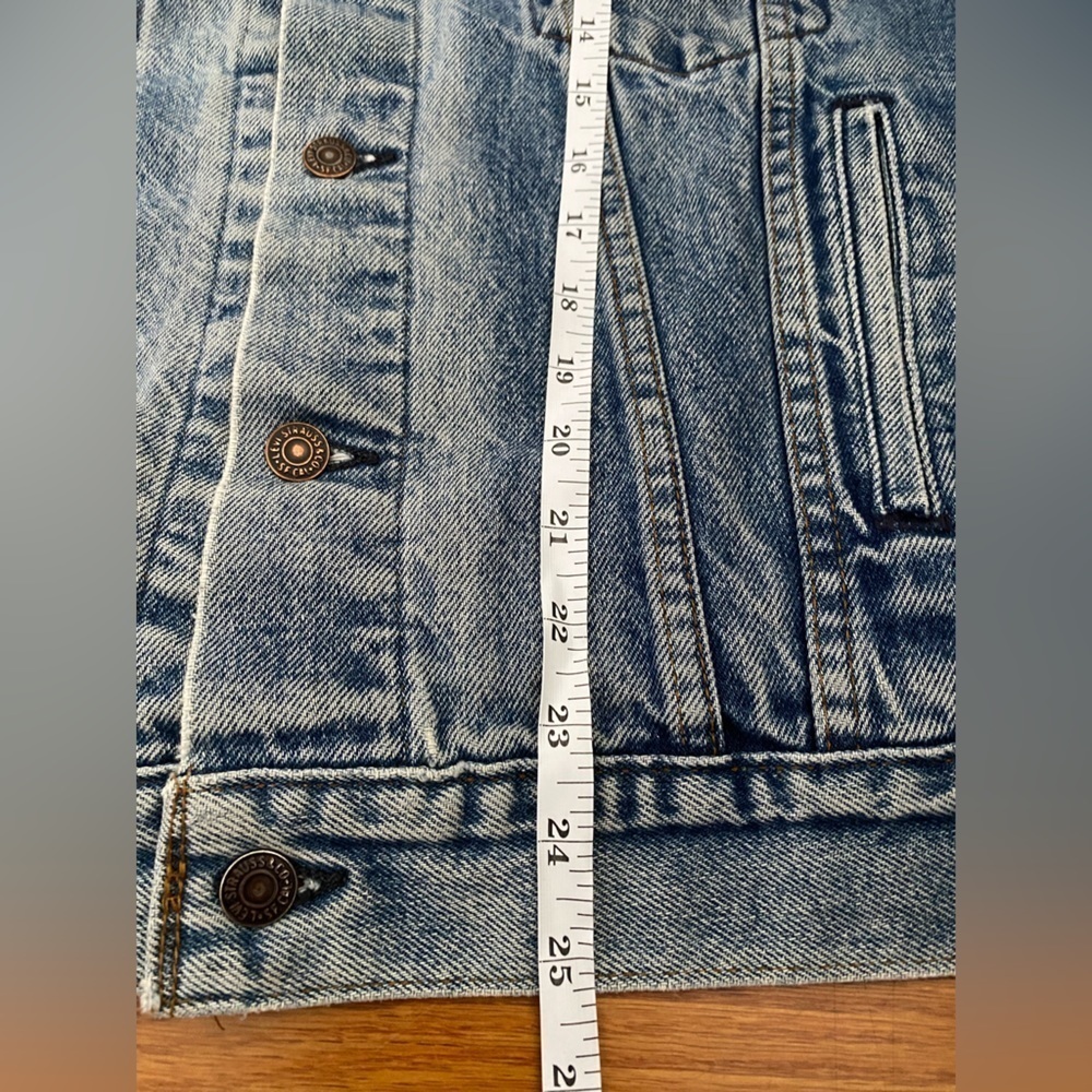 ICONS Objects of Devotion x Levi’s Reconstructed Denim Trucker Vest, Size M - Picture 11 of 16